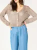 DEX Button Front Floral Crochet Cardigan Sweater sold by 27 Boutique