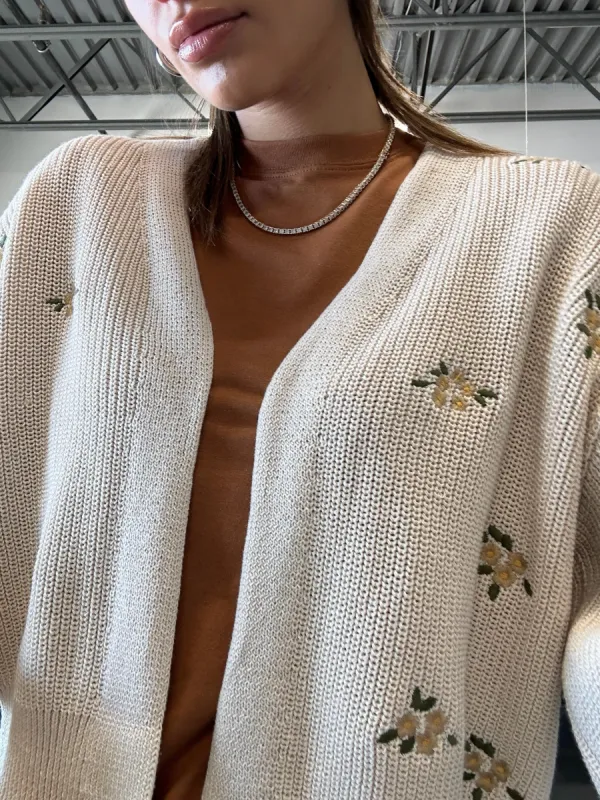 DEX Floral Embroidered Cardigan sold by 27 Boutique