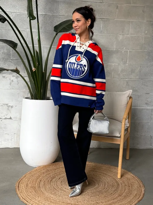 '47 BRAND NHL Edmonton Oilers Vintage '47 Lacer Hoodie sold by 27 Boutique