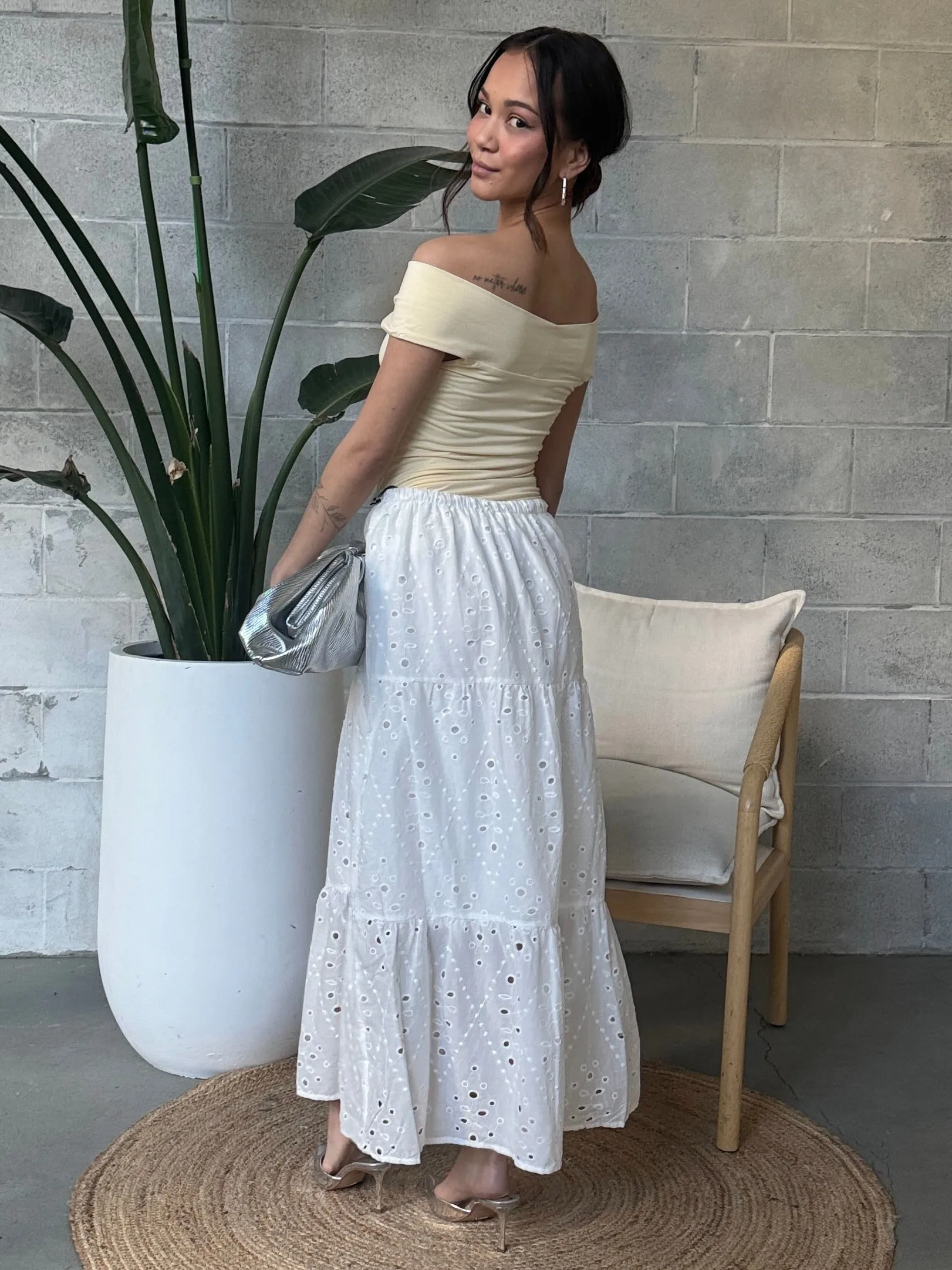 ROOM 34 Embroidered Eyelet Maxi Skirt sold by 27 Boutique product image thumbnail 2