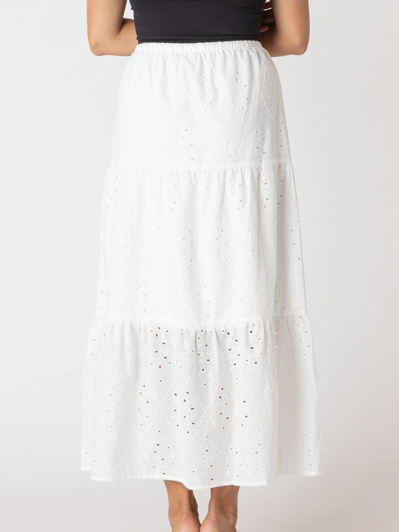 ROOM 34 Embroidered Eyelet Maxi Skirt sold by 27 Boutique product image thumbnail 4