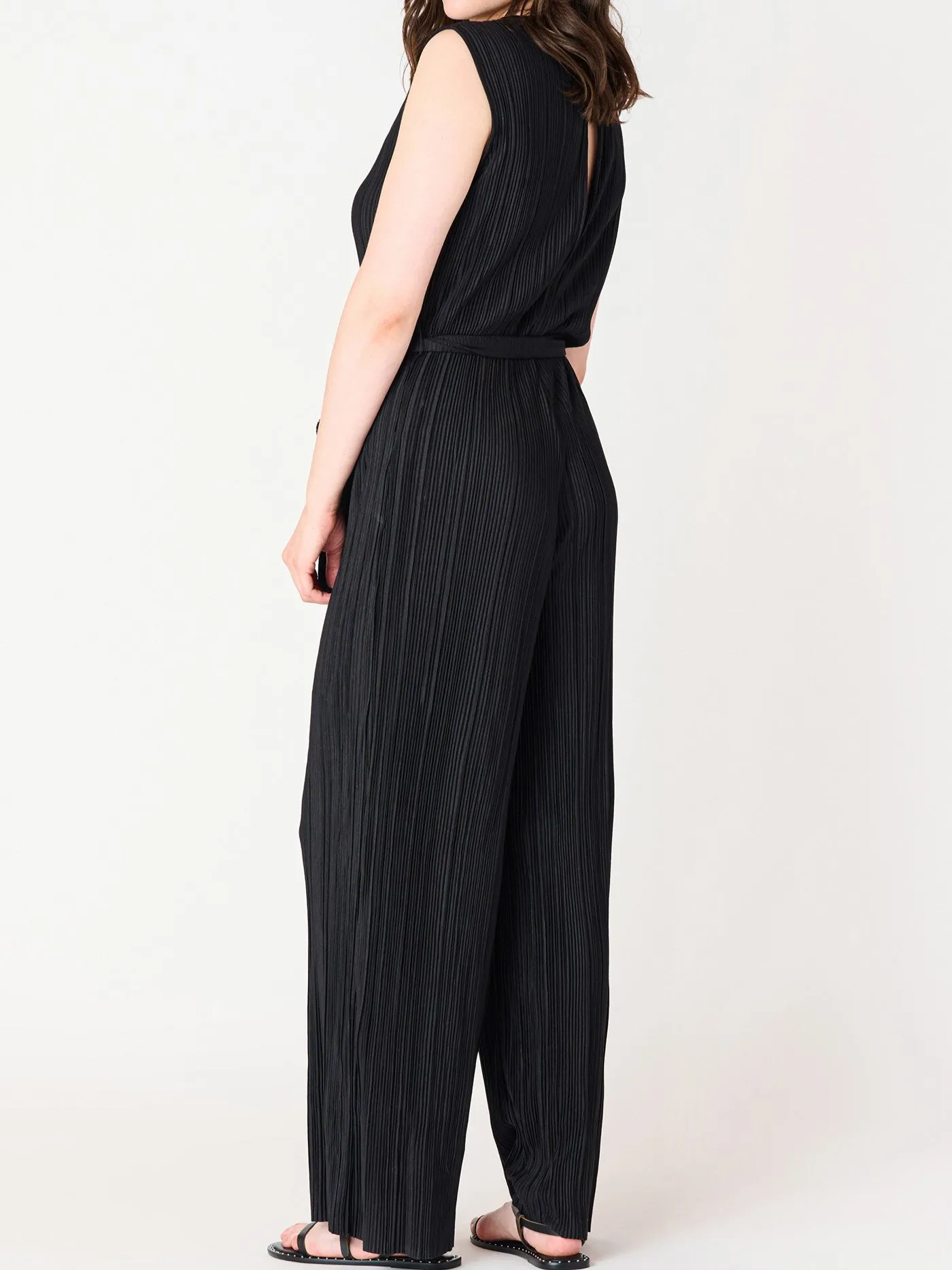 BLACK TAPE Plisse Belted Waist Jumpsuit sold by 27 Boutique product image thumbnail 2