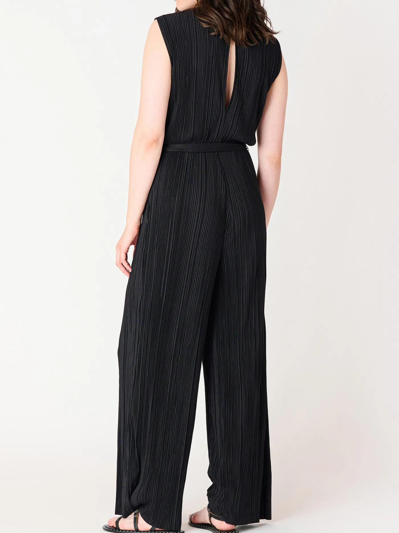 BLACK TAPE Plisse Belted Waist Jumpsuit sold by 27 Boutique product image thumbnail 3