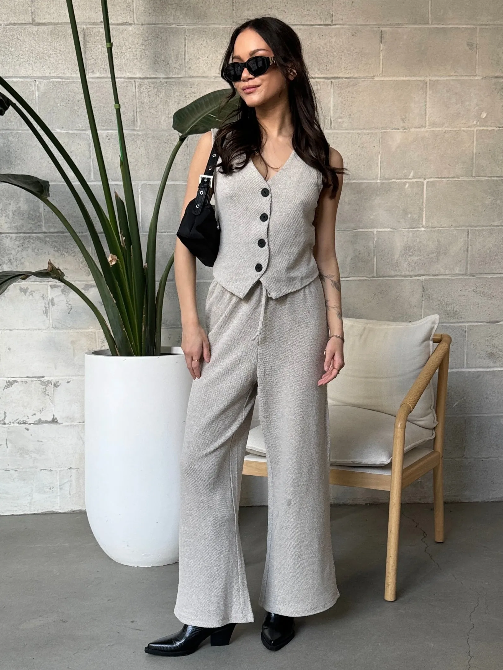 ONLY Jayla Vest and Wide Leg Pant Set sold by 27 Boutique