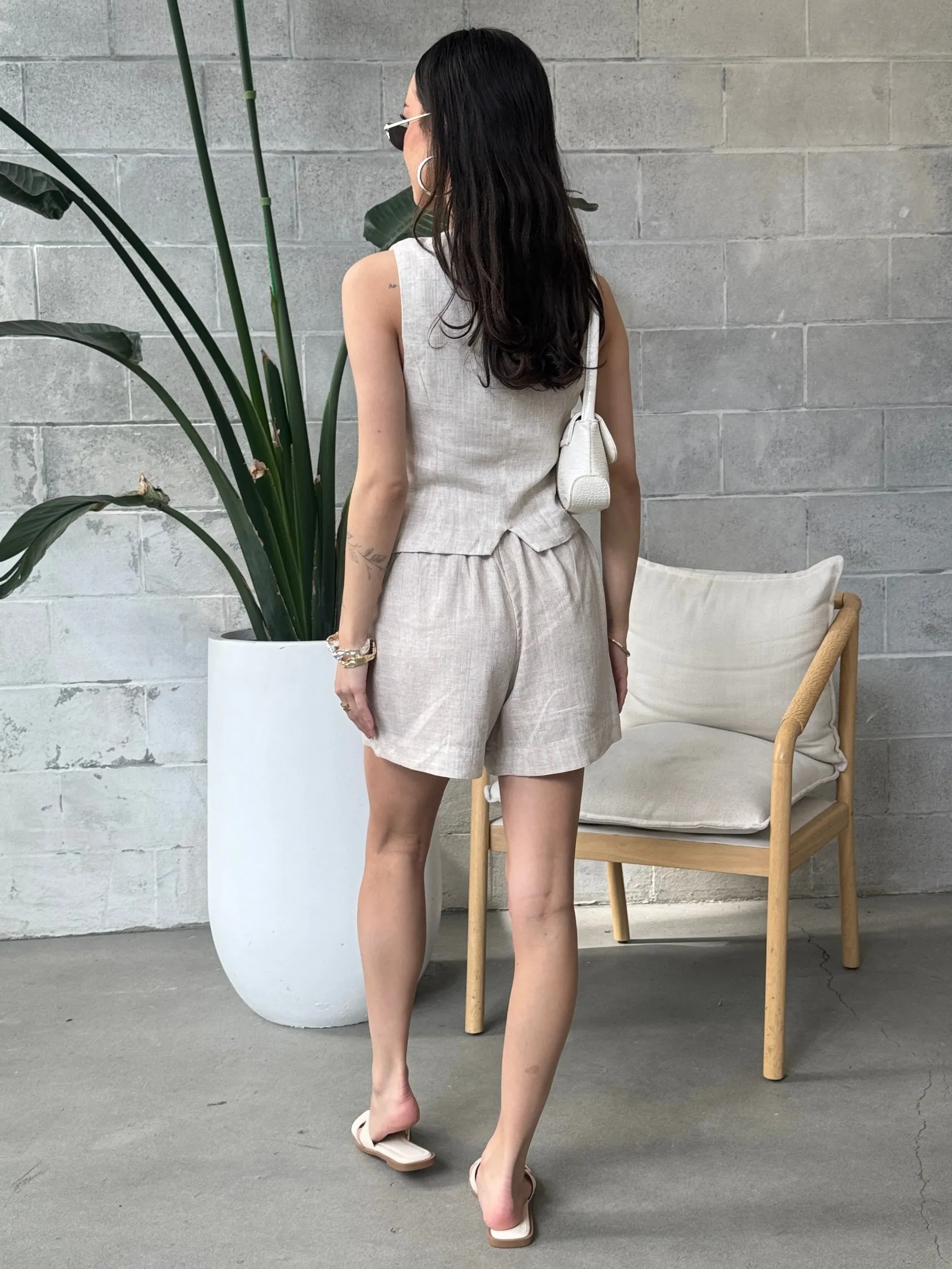 BLACK TAPE Button Front Linen Vest sold by 27 Boutique product image thumbnail 2