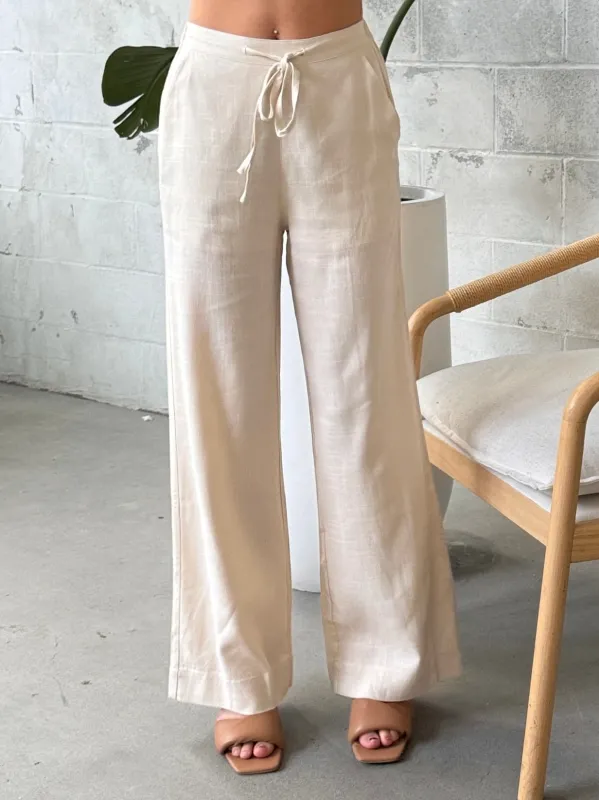 BLACK TAPE Wide Leg Tie Front Trouser Pant sold by 27 Boutique