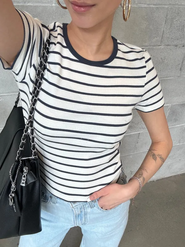 Z SUPPLY Saxton Striped Tee Shirt sold by 27 Boutique