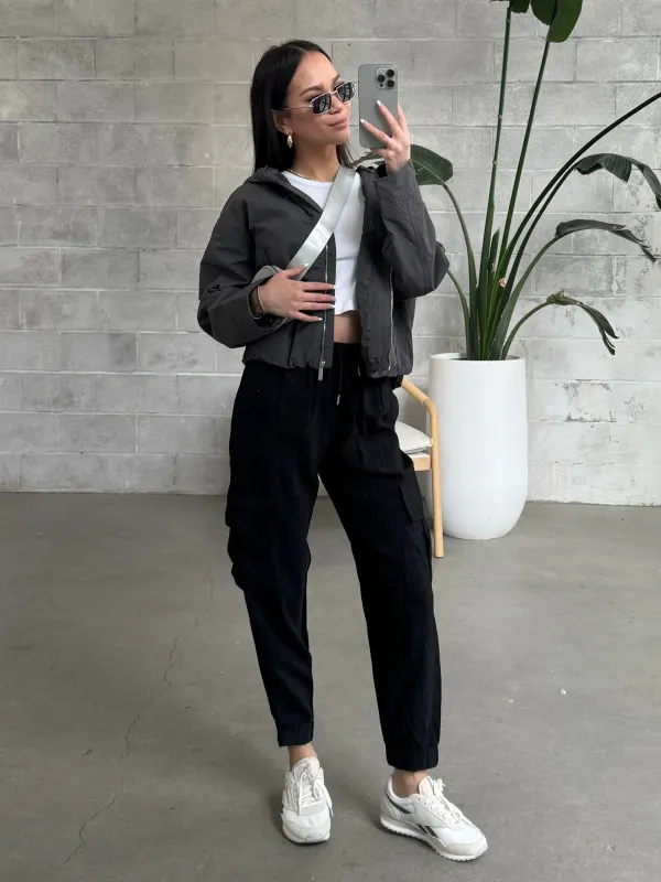 ROOM 34 Elastic Waist Cargo Jogger sold by 27 Boutique