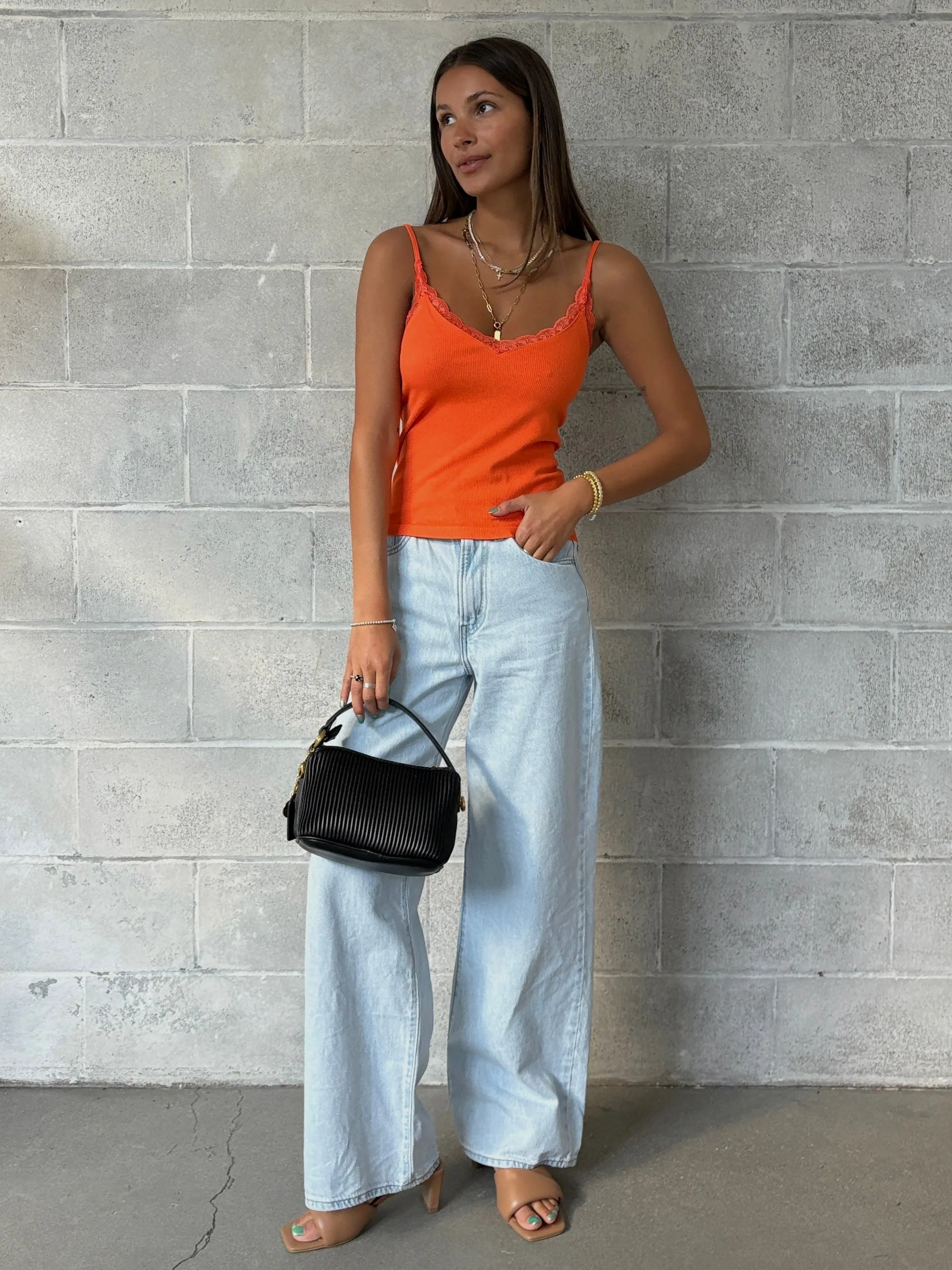 C'EST MOI Bamboo Lace Trim Tank sold by 27 Boutique product image thumbnail 3