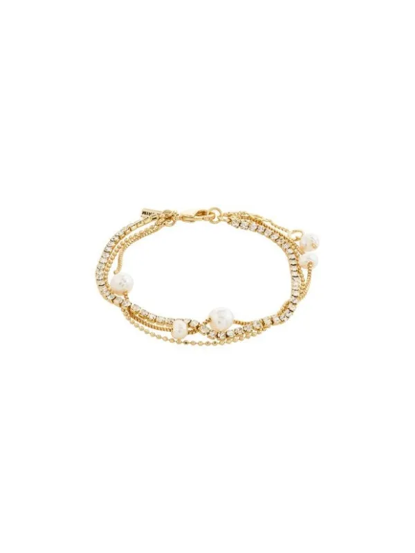 PILGRIM Breeze Crystal + Pearl Bracelet sold by 27 Boutique