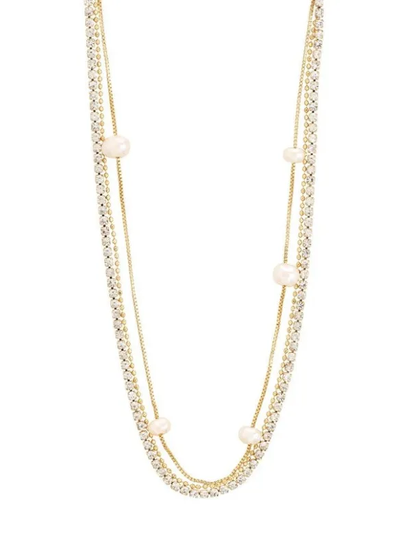PILGRIM Starlight Crystal + Pearl 3-in-1 Necklace sold by 27 Boutique