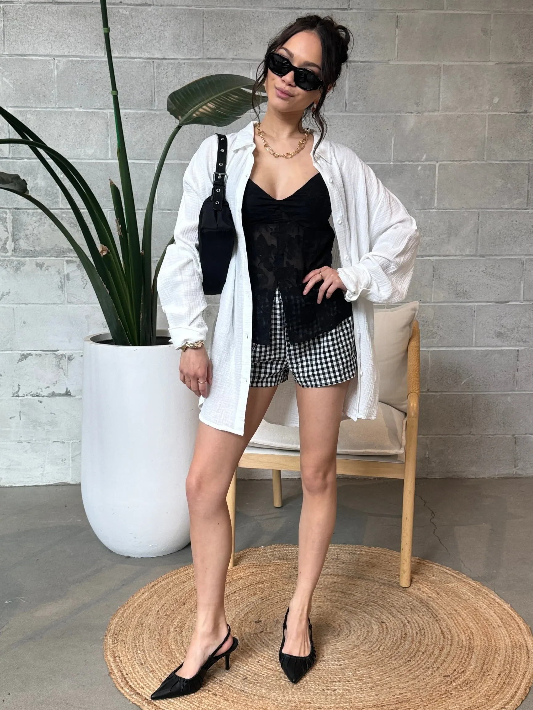 27 Mid Rise Gingham Boxer Shorts sold by 27 Boutique product image thumbnail 4