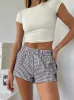 27 Mid Rise Gingham Boxer Shorts sold by 27 Boutique