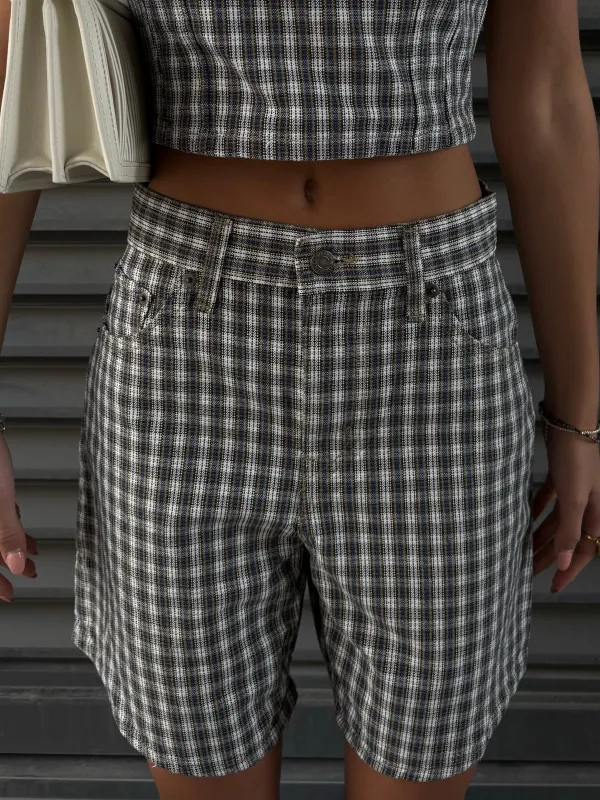 LEVI'S High Rise Baggy Short - Milo Plaid sold by 27 Boutique