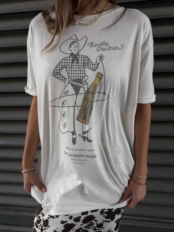 THE LAUNDRY ROOM Coca Cola Thirsty Partner Oversized Tee sold by 27 Boutique
