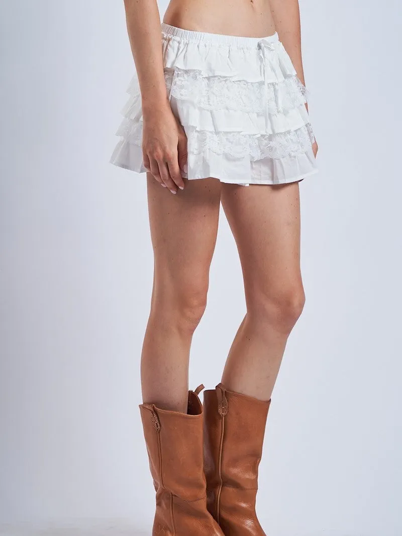 27 Tiered Lace Ruffle Mini Skort sold by 27 Boutique product image thumbnail 4