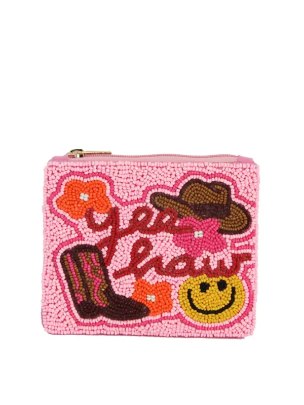 27 Yeehaw Beaded Coin Purse made by 27 Boutique