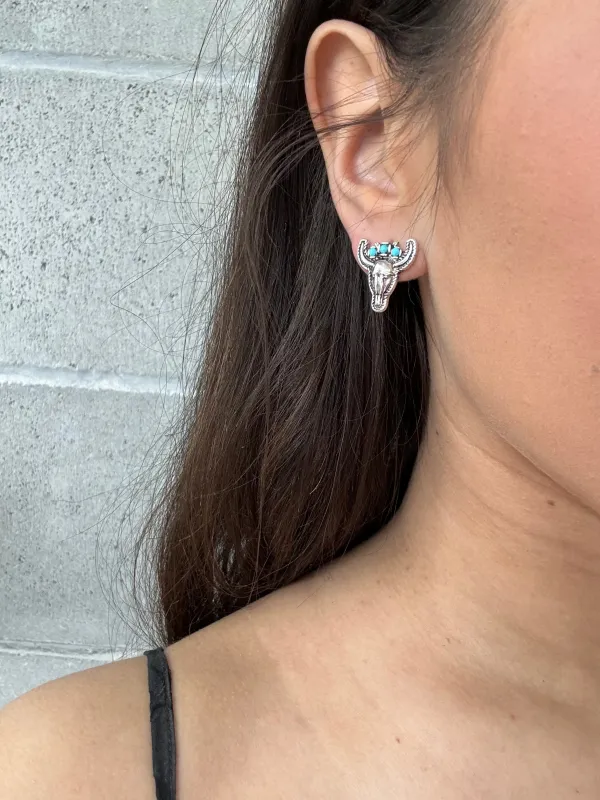 27 Western Longhorn Stud Earring sold by 27 Boutique