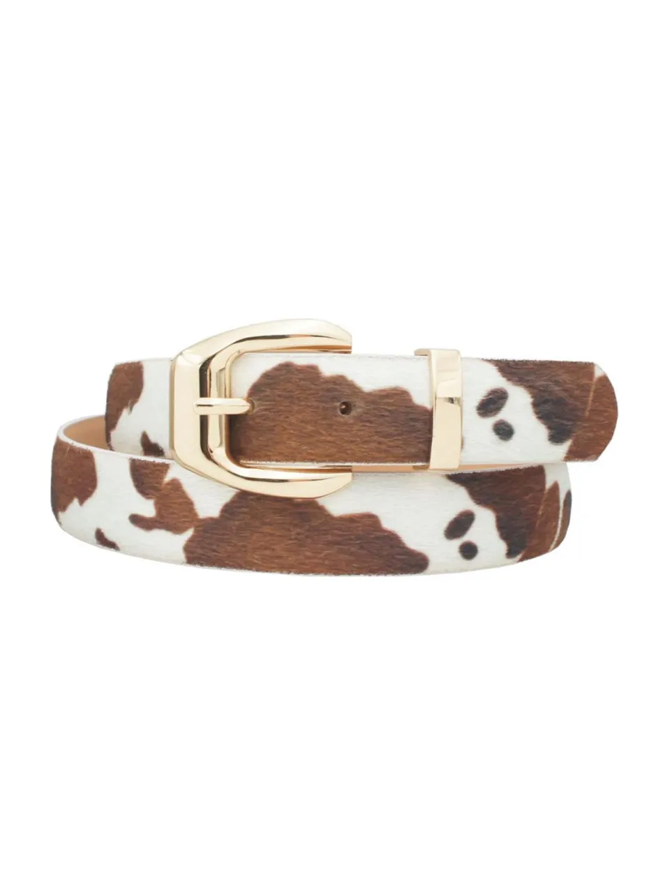 27 Squared Buckle Faux Fur Cow Print Belt sold by 27 Boutique product image thumbnail 2