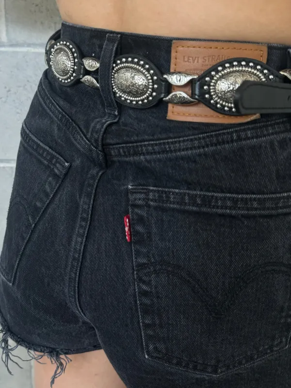 27 Western Concho Leather Belt sold by 27 Boutique