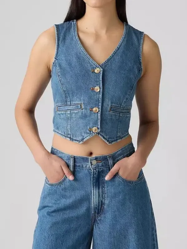 LEVI'S Amore Denim Vest sold by 27 Boutique