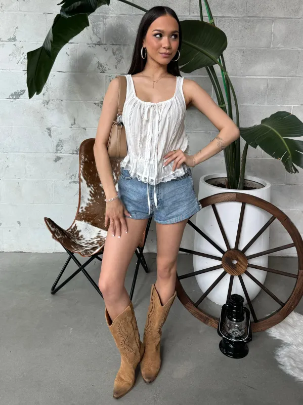 FREE PEOPLE Alana Lace Tank sold by 27 Boutique