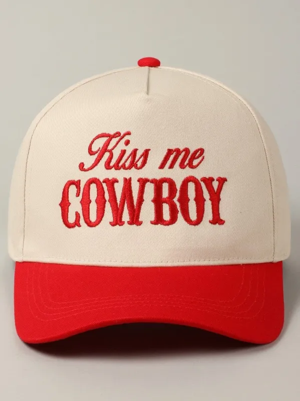 27 Kiss Me Cowboy Embroidered Trucker Hat sold by 27 Boutique