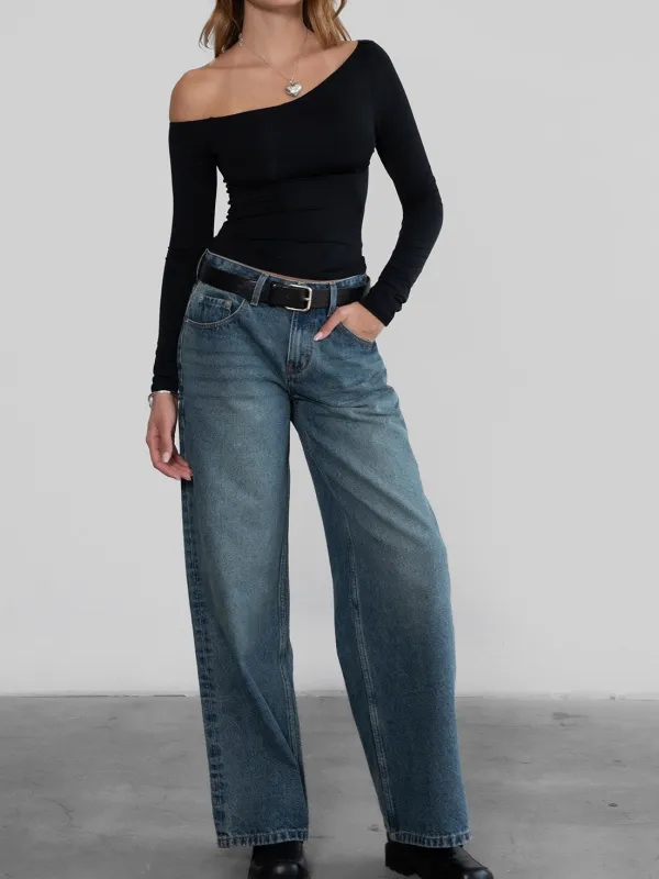 27 Audree One Shoulder Long Sleeve Top sold by 27 Boutique