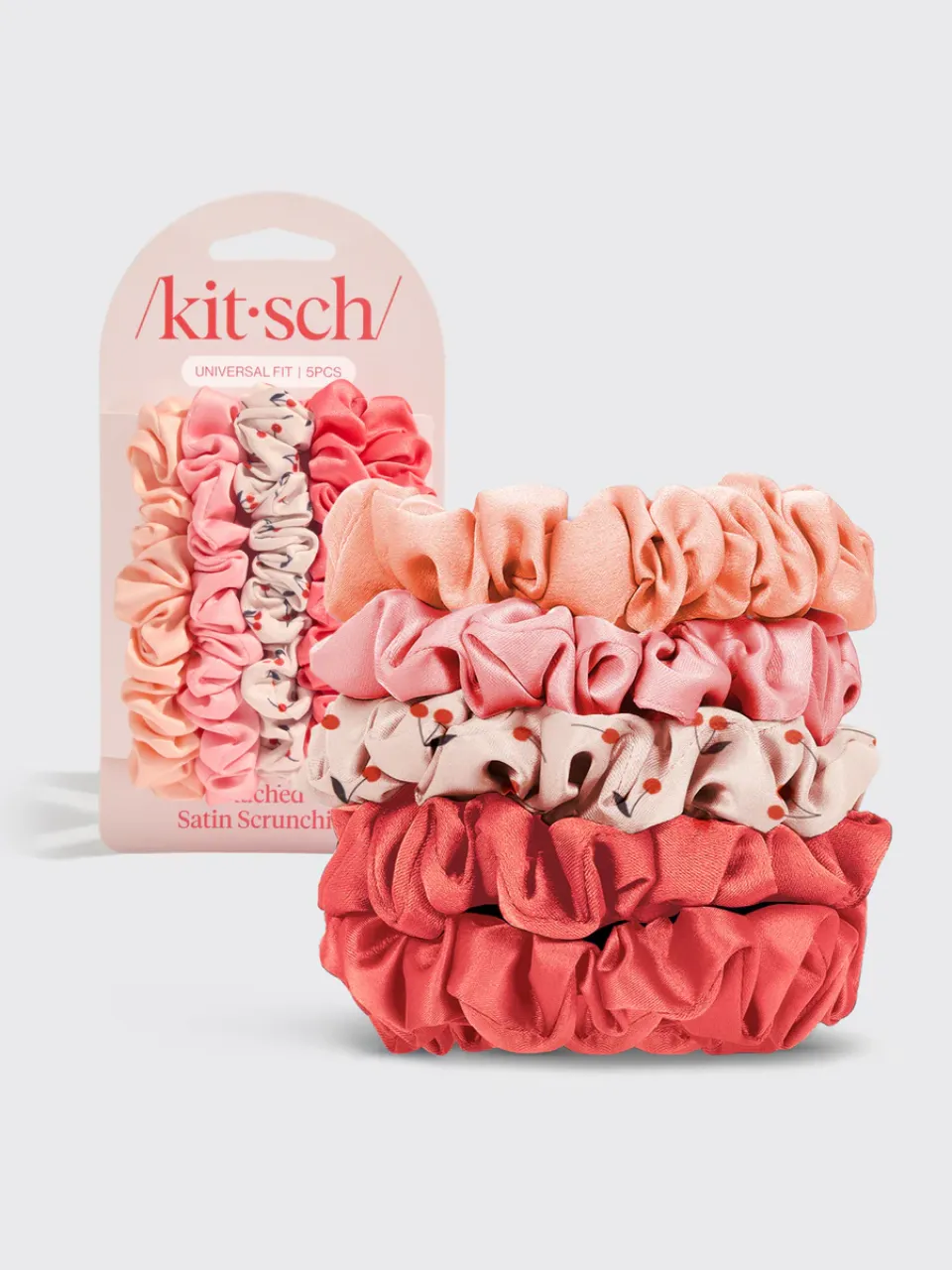 KITSCH Ruched Satin Scrunchie 5pc Set sold by 27 Boutique