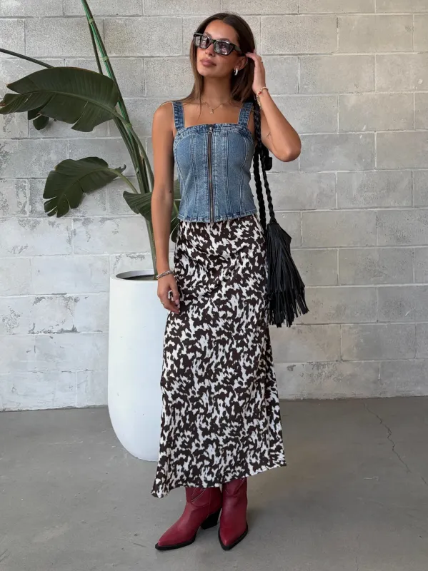 ONLY Chigo Printed Midi Skirt sold by 27 Boutique