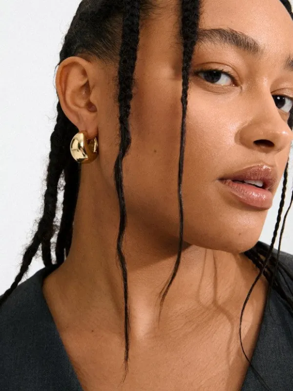 PILGRIM Free Chunky Hoop Earrings sold by 27 Boutique