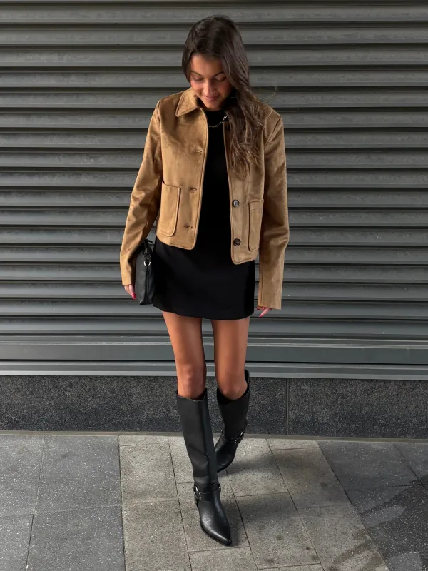 ONLY Tulip Faux Suede Button Front Jacket sold by 27 Boutique