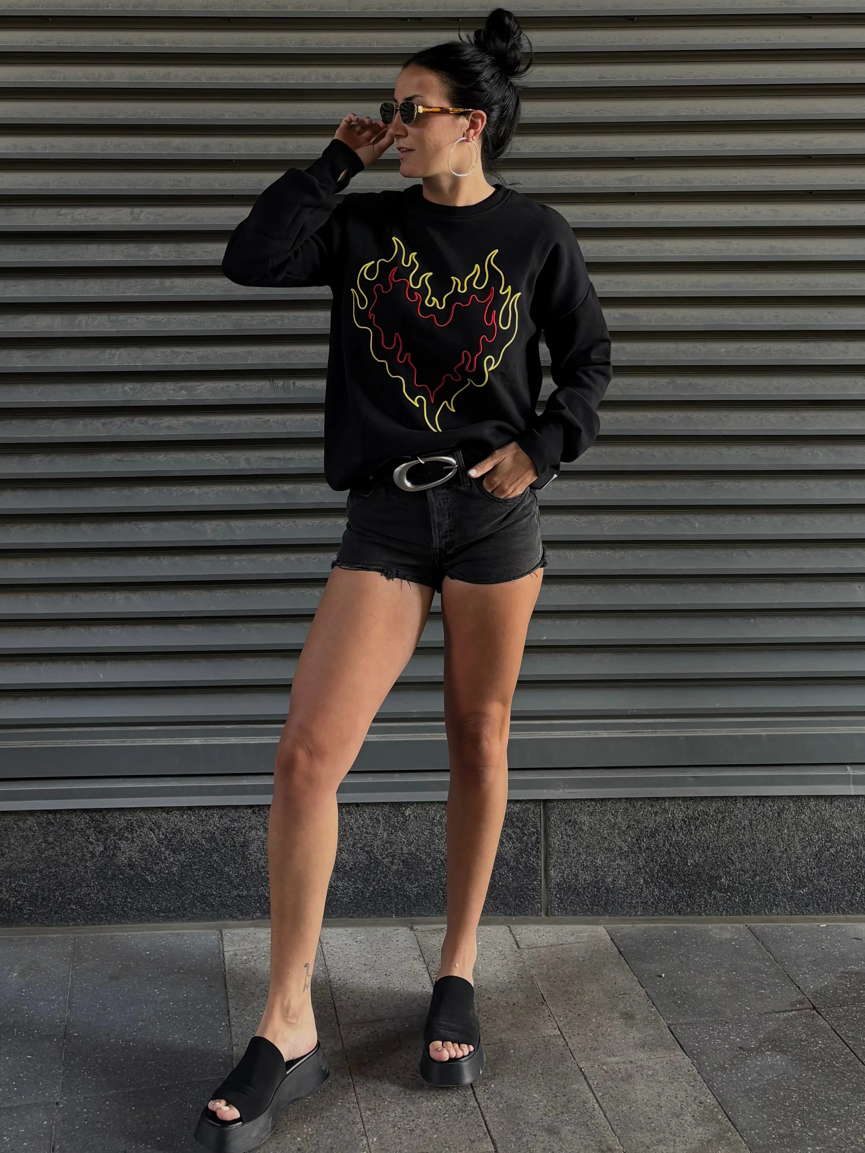 THE LAUNDRY ROOM Burn Heart Crewneck Sweatshirt sold by 27 Boutique product image thumbnail 2