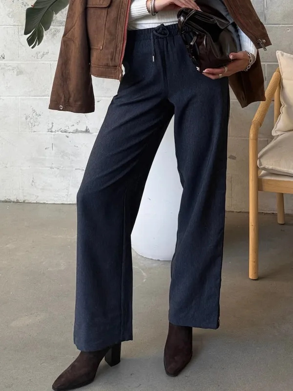 DEX Stripe Wide Leg Denim Pant sold by 27 Boutique