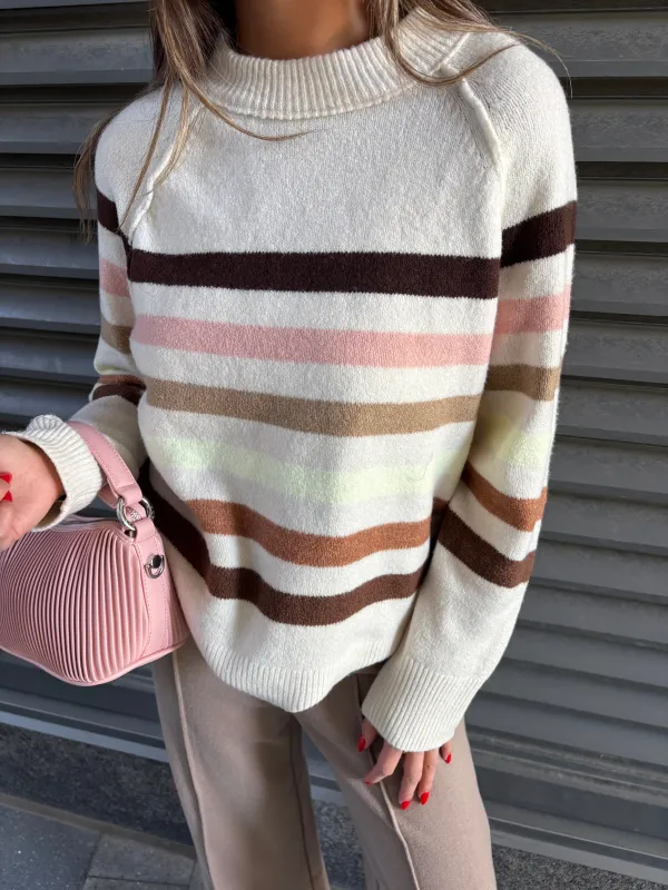 DEX Crewneck Striped Sweater sold by 27 Boutique