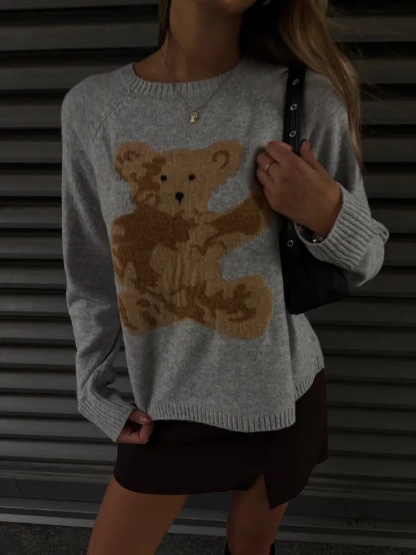 RD STYLE Kora Teddy Bear Knit Sweater sold by 27 Boutique
