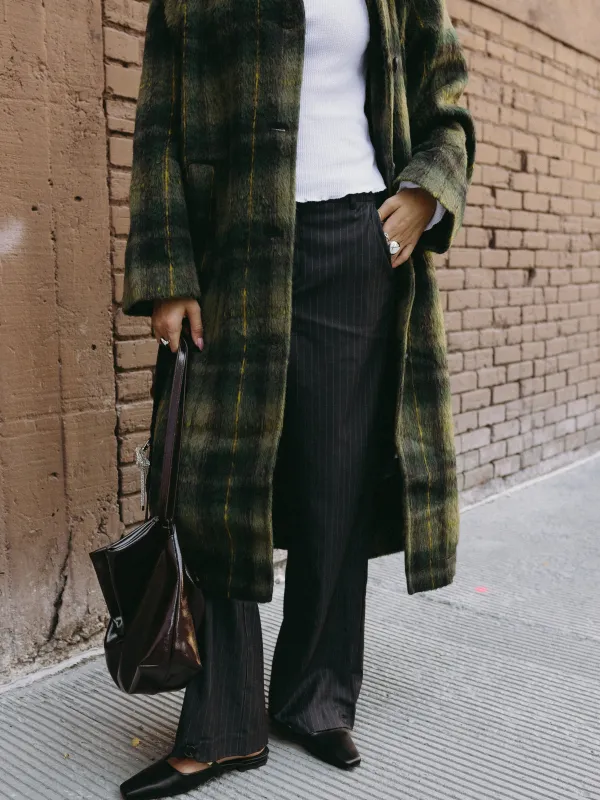 BLACK TAPE Pinstripe Button Hem Trouser sold by 27 Boutique