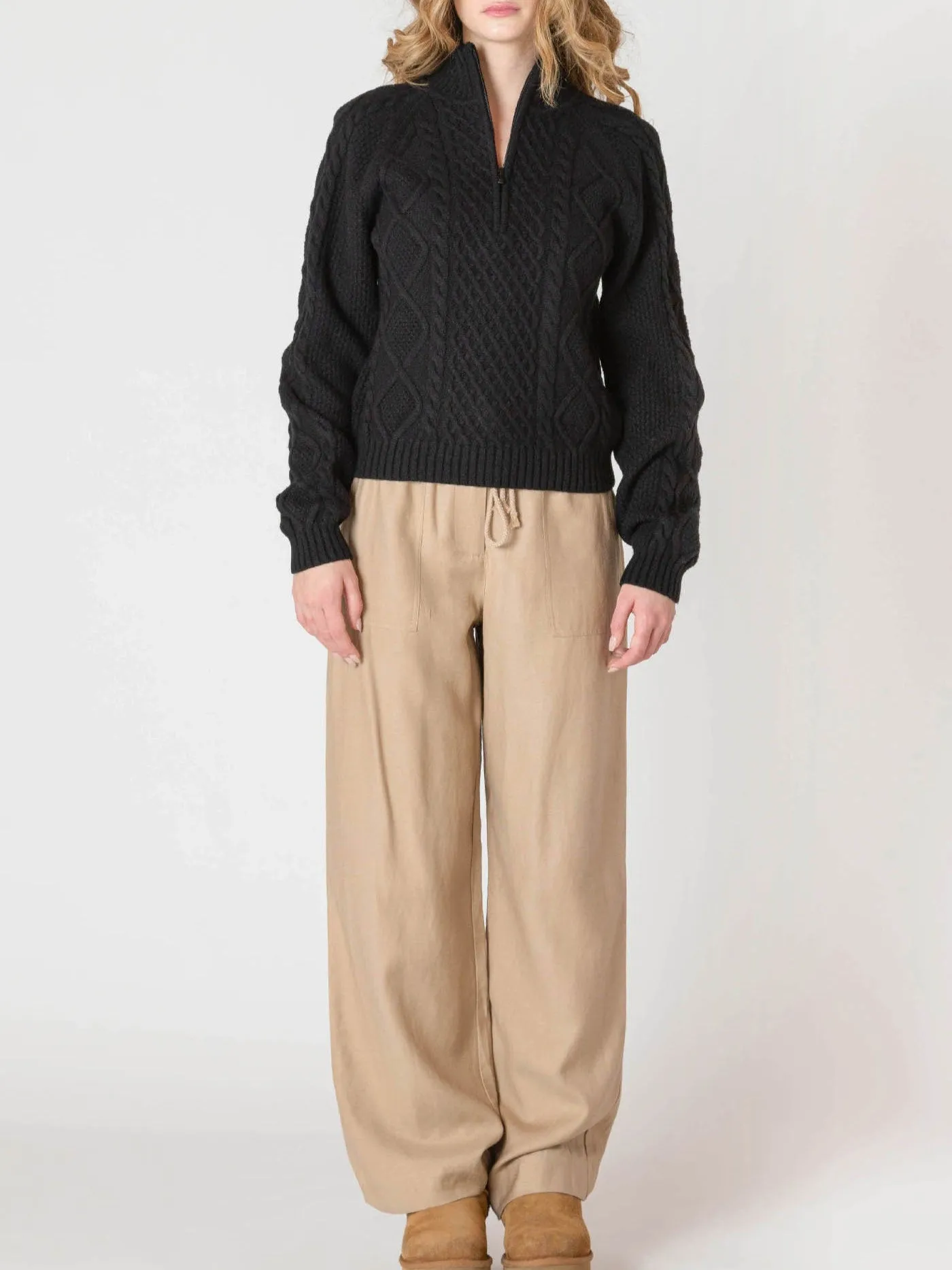 ROOM 34 Half Zip Cable Knit Sweater sold by 27 Boutique product image thumbnail 5