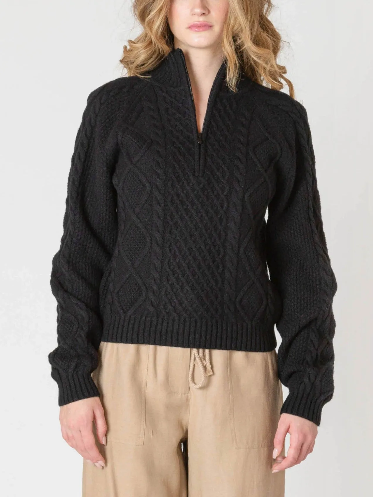 ROOM 34 Half Zip Cable Knit Sweater sold by 27 Boutique product image thumbnail 3
