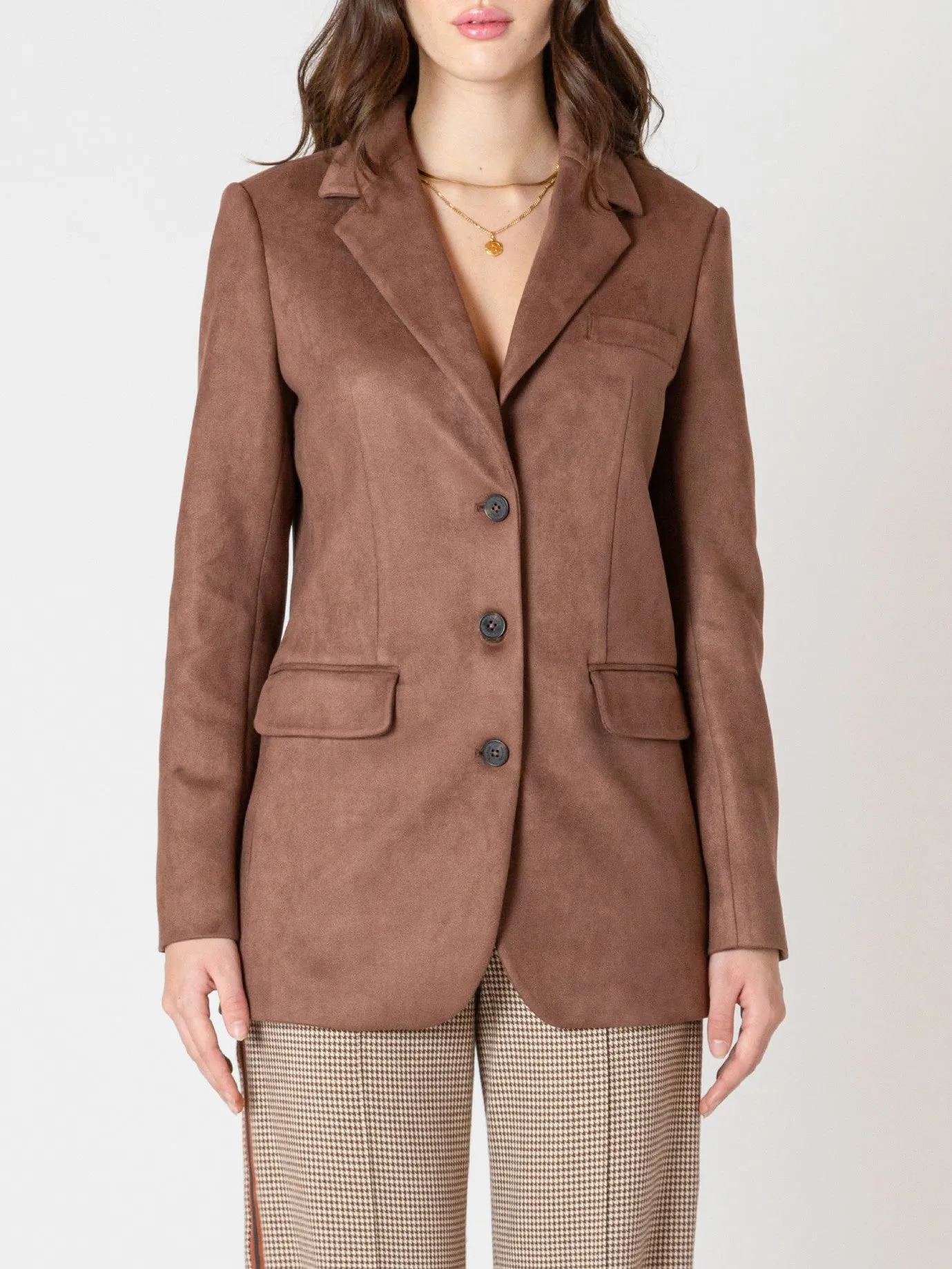 BLACK TAPE Faux Suede Blazer sold by 27 Boutique