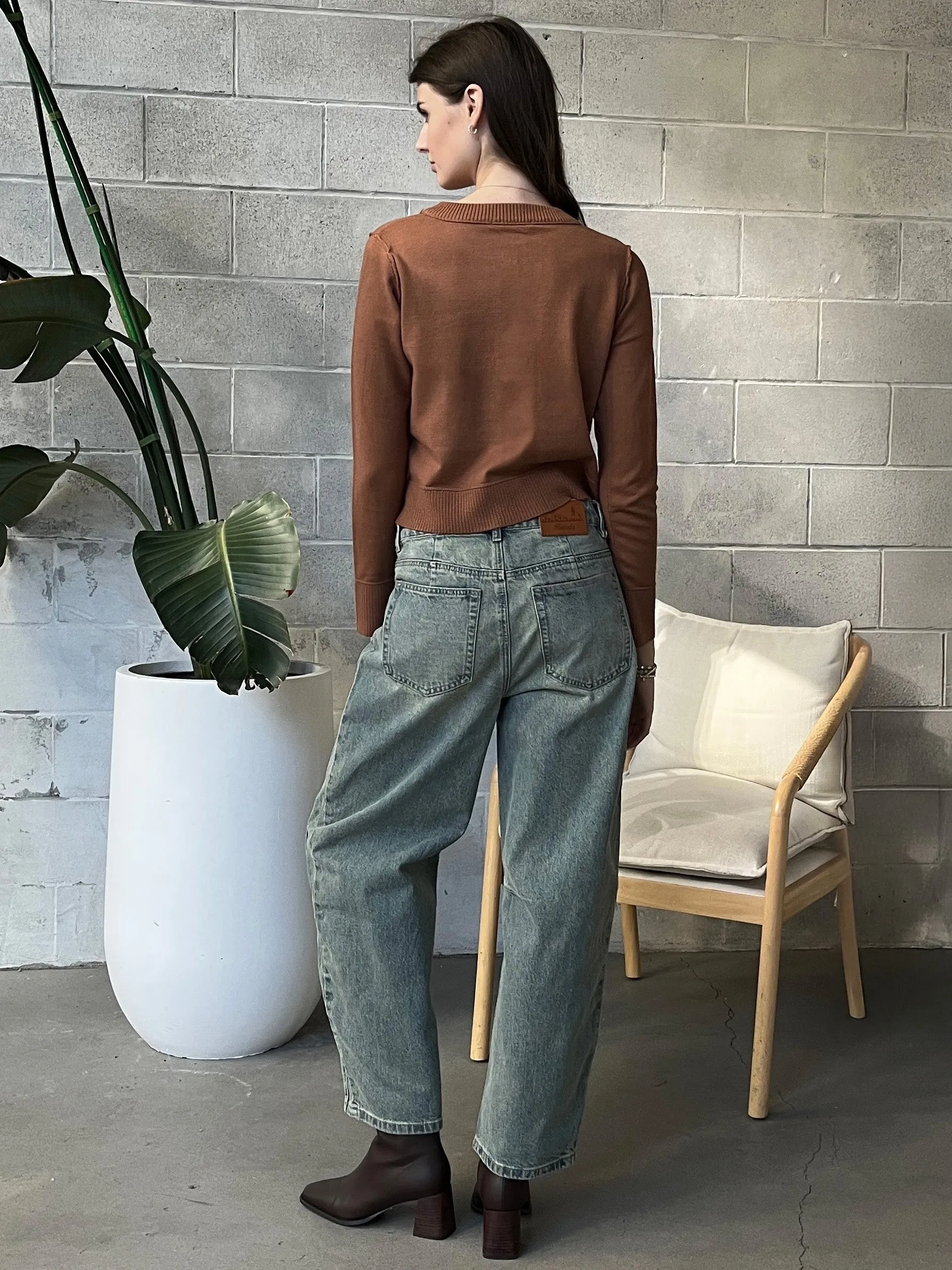 DEX Button Front Cropped Cardigan sold by 27 Boutique product image thumbnail 2