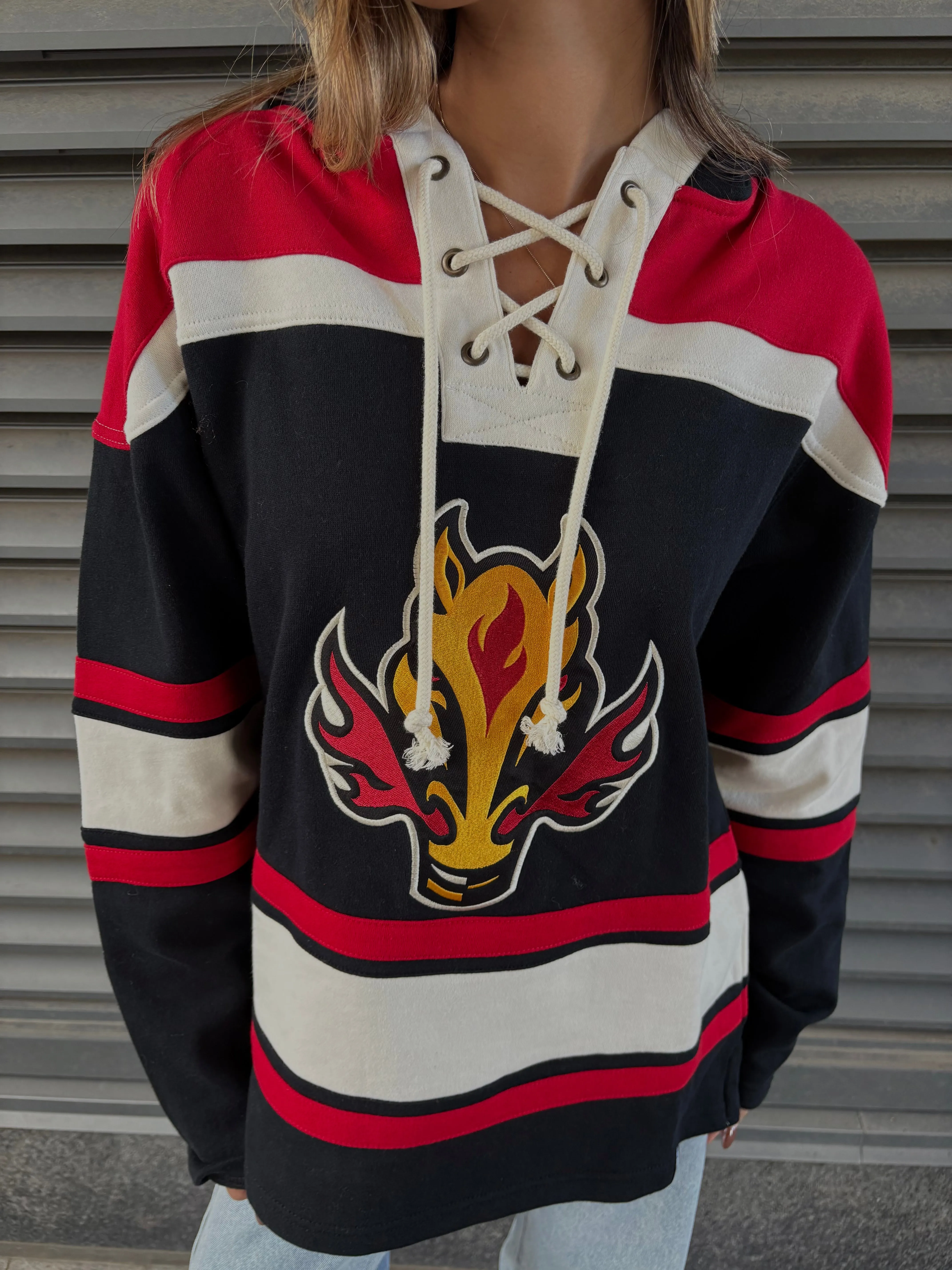 '47 BRAND NHL Calgary Flames Blasty Lacer Fleece Hoodie sold by 27 Boutique product image thumbnail 2