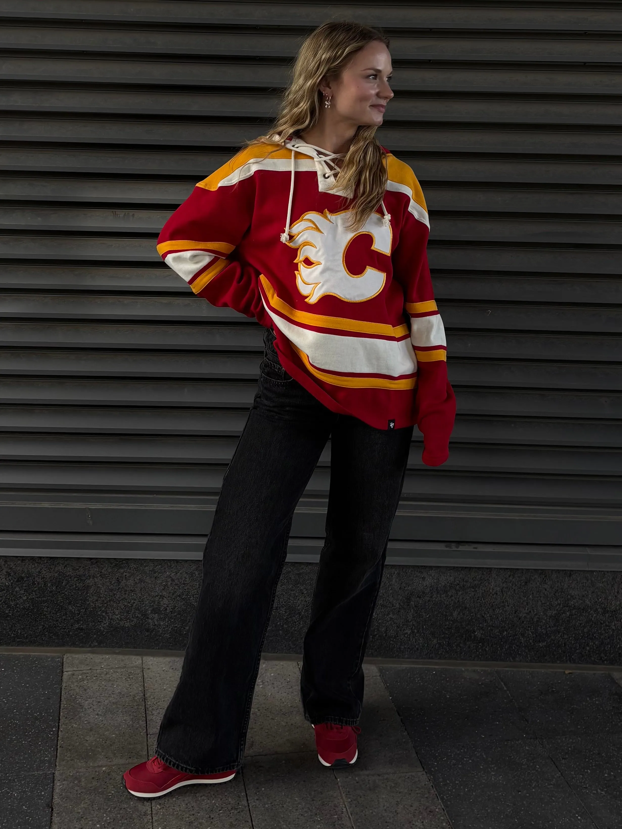 '47 BRAND NHL Calgary Flames Lacer Fleece Hoodie sold by 27 Boutique product image thumbnail 2
