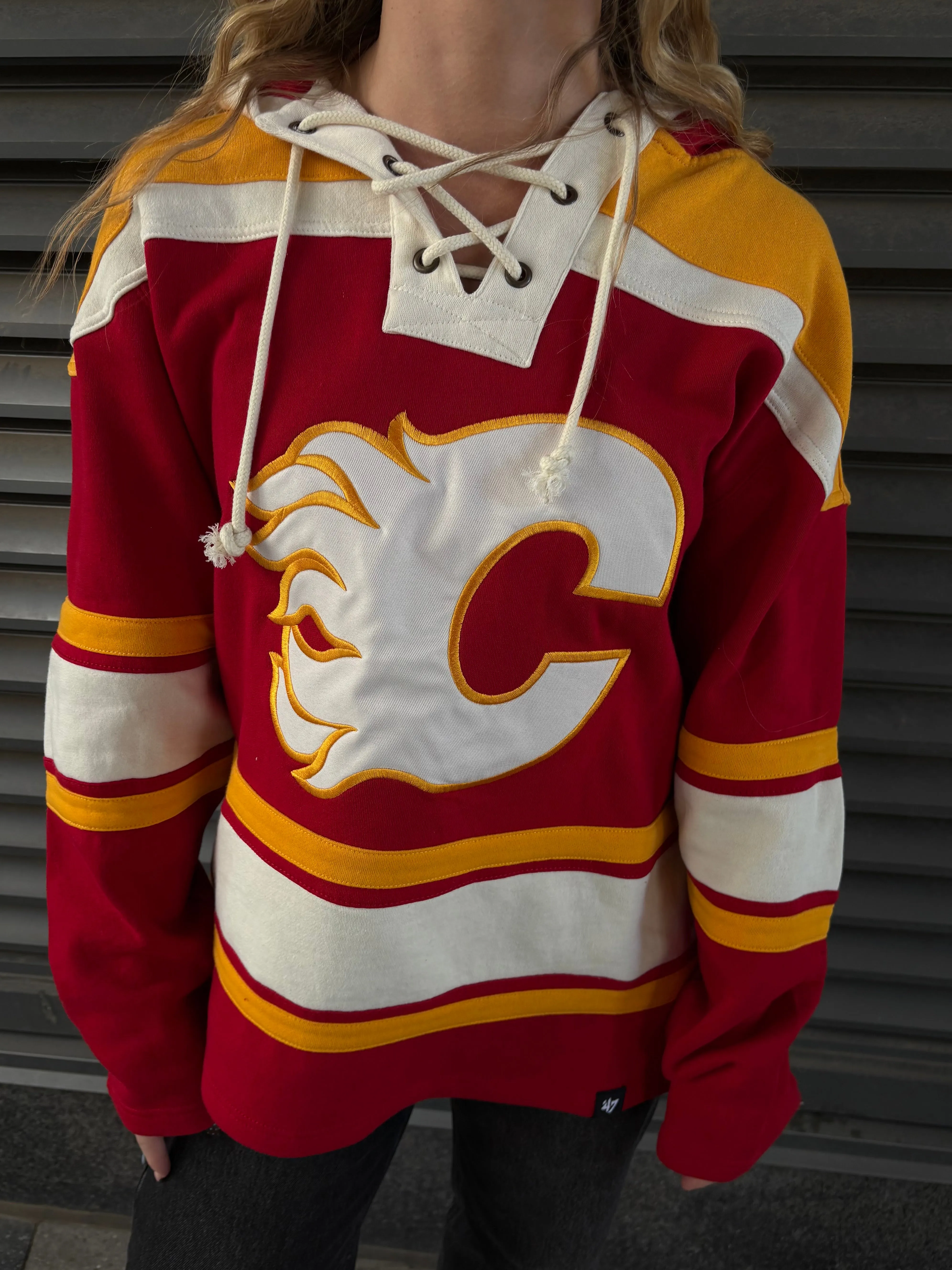 '47 BRAND NHL Calgary Flames Lacer Fleece Hoodie sold by 27 Boutique