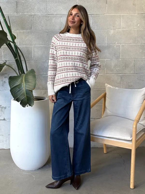 DEX Oversized Patterned Sweater sold by 27 Boutique