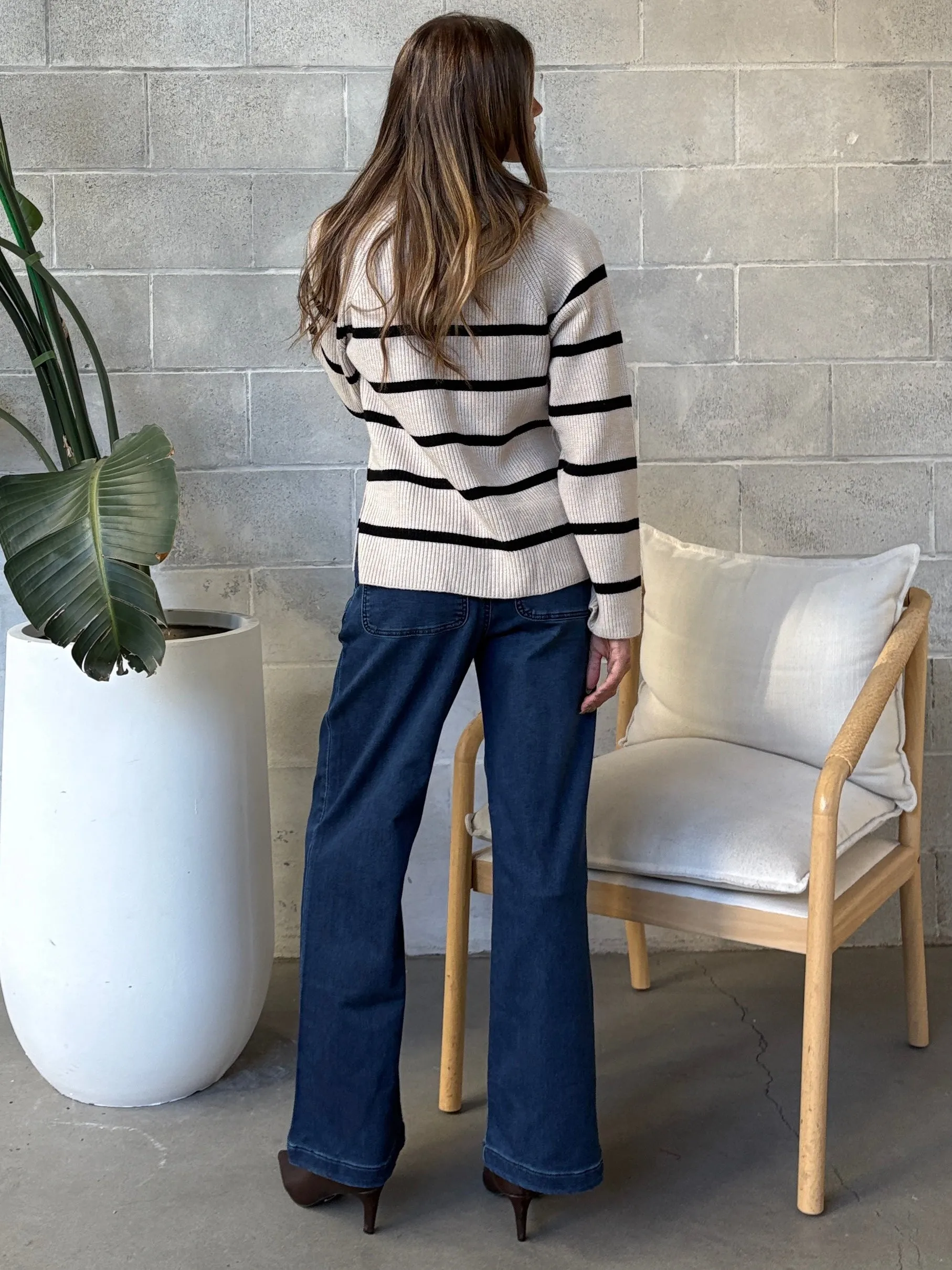 ROOM 34 Half Zip Rib Knit Sweater sold by 27 Boutique product image thumbnail 2