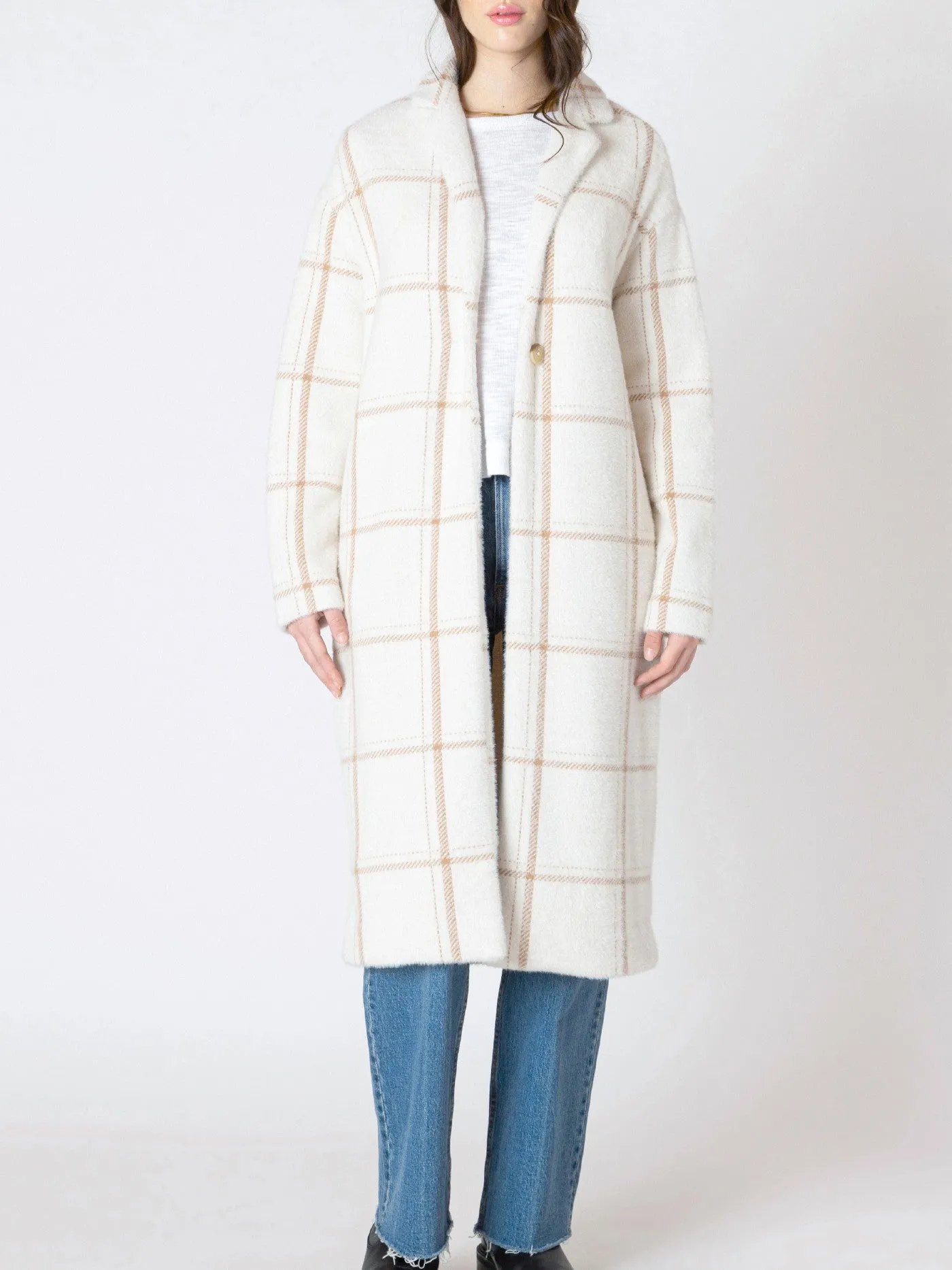 DEX Plaid Soft Long Coat sold by 27 Boutique product image thumbnail 3