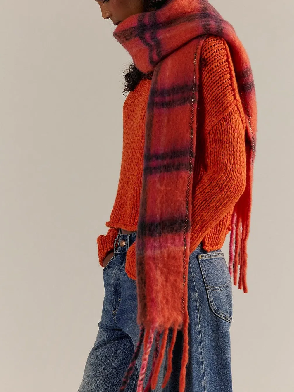 FREE PEOPLE Highland Plaid Skinny Scarf sold by 27 Boutique product image thumbnail 2