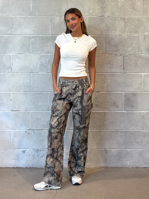 27 Low Rise Camo Carpenter Pants sold by 27 Boutique