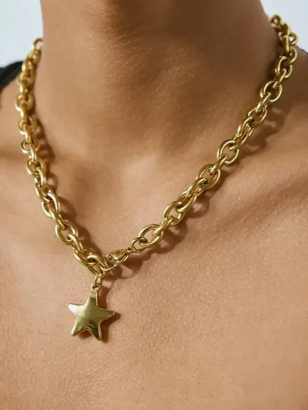 27 Chunky Star Pendant Necklace sold by 27 Boutique